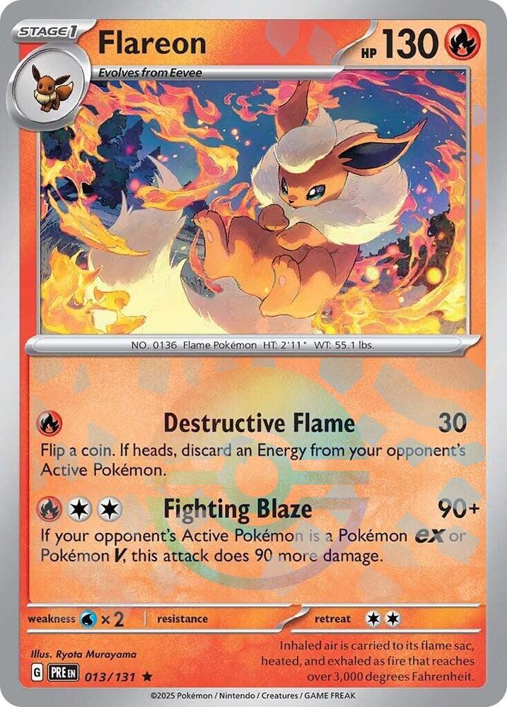 Flareon (013/131) (Poke Ball Pattern) [Scarlet & Violet: Prismatic Evolutions] | Anubis Games and Hobby