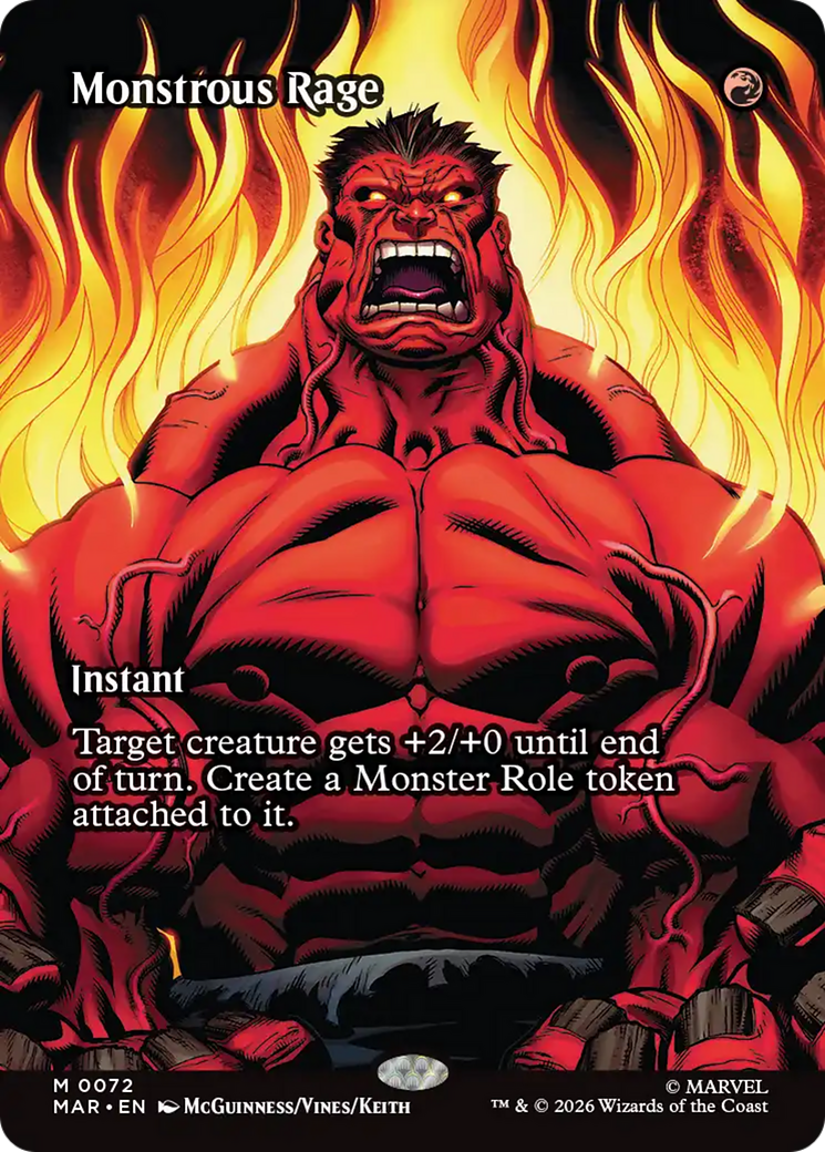 Monstrous Rage (Borderless) [Marvel Universe: Eternal-Legal] | Anubis Games and Hobby