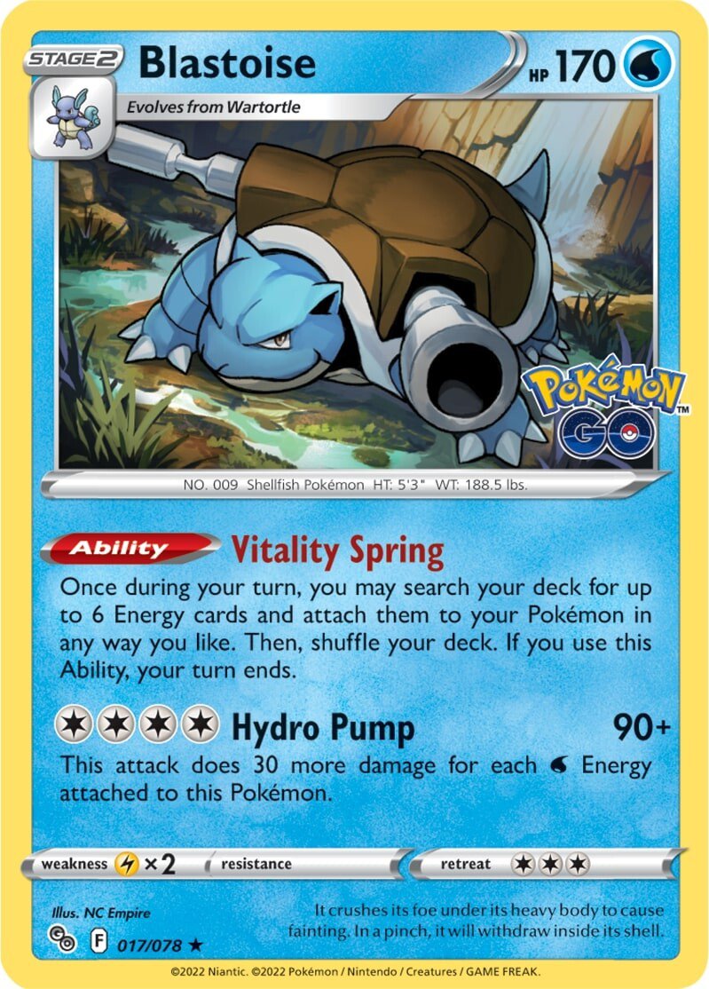 Blastoise (017/078) [Pokémon GO] | Anubis Games and Hobby