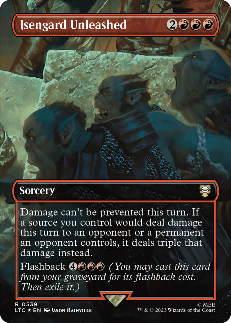 Isengard Unleashed (Borderless) (Surge Foil) [The Lord of the Rings: Tales of Middle-Earth Commander] | Anubis Games and Hobby