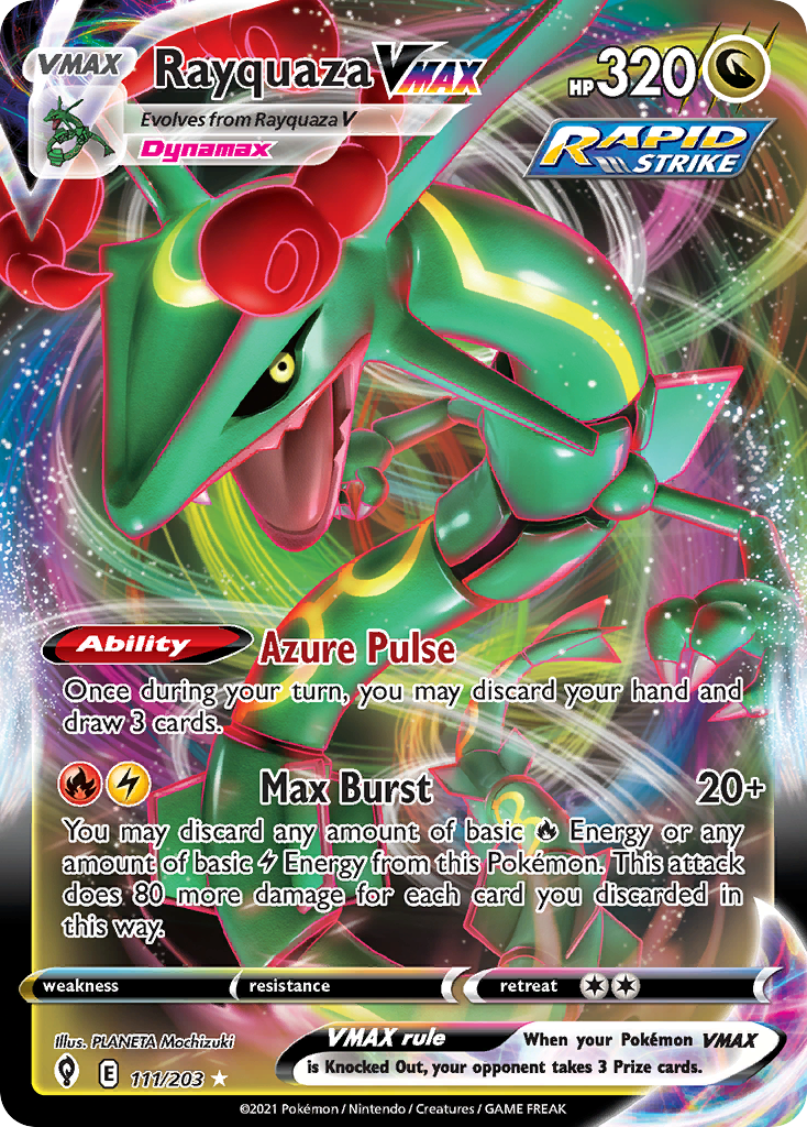 Rayquaza VMAX (111/203) (Jumbo Card) [Sword & Shield: Evolving Skies] | Anubis Games and Hobby