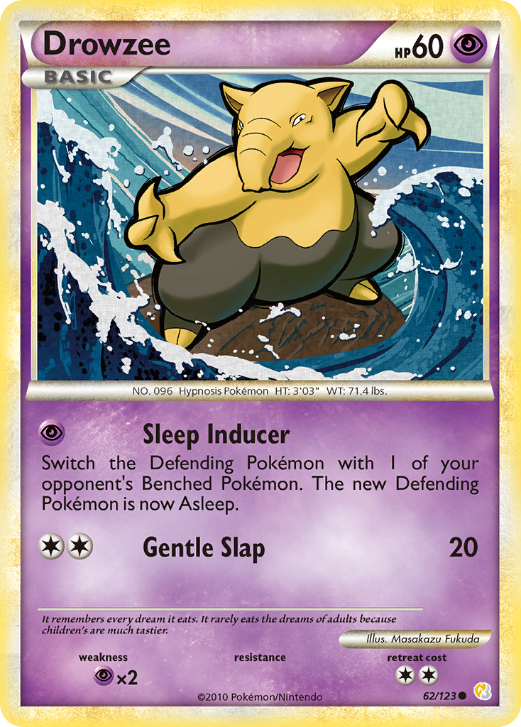 Drowzee (62/123) [HeartGold & SoulSilver: Base Set] | Anubis Games and Hobby