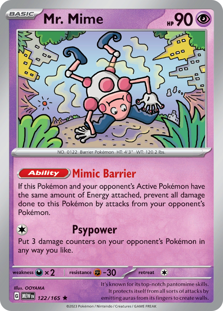 Mr. Mime (122/165) [Scarlet & Violet: 151] | Anubis Games and Hobby