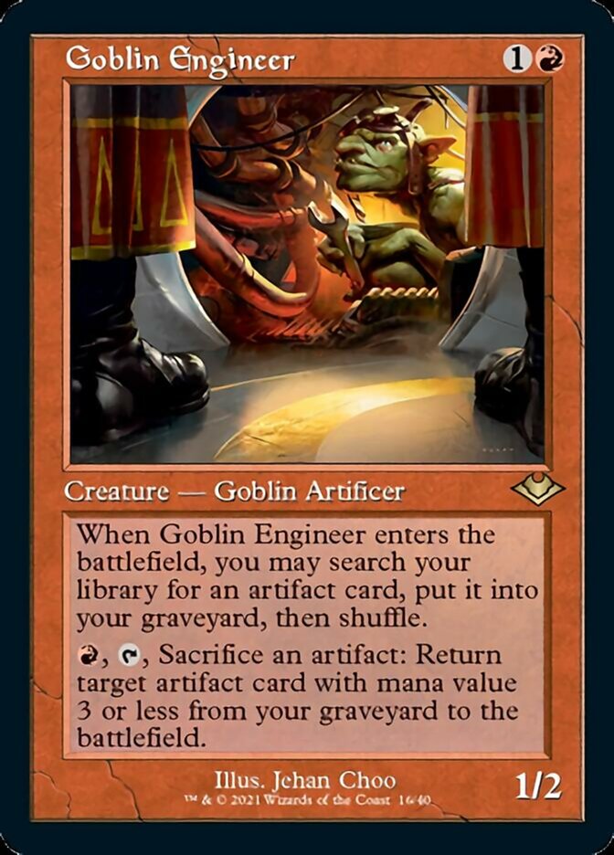 Goblin Engineer (Retro Foil Etched) [Modern Horizons] | Anubis Games and Hobby