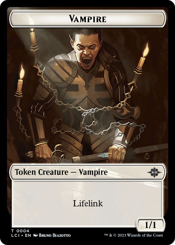 Vampire (0004) // Vampire Demon Double-Sided Token [The Lost Caverns of Ixalan Commander Tokens] | Anubis Games and Hobby