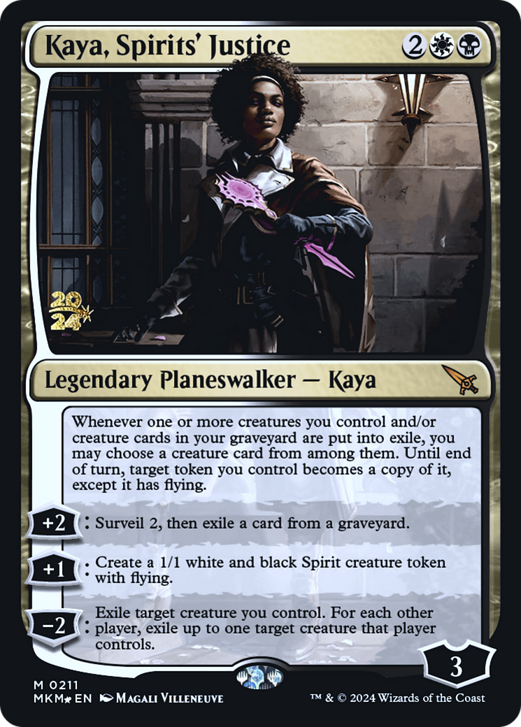 Kaya, Spirits' Justice [Murders at Karlov Manor Prerelease Promos] | Anubis Games and Hobby