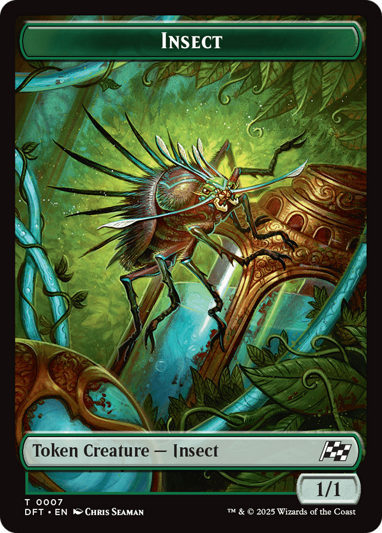 Insect // Elephant Double-Sided Token [Aetherdrift Tokens] | Anubis Games and Hobby