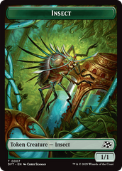 Insect // Elephant Double-Sided Token [Aetherdrift Tokens] | Anubis Games and Hobby
