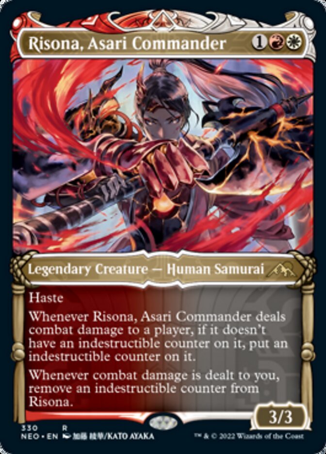 Risona, Asari Commander (Showcase Samurai) [Kamigawa: Neon Dynasty] | Anubis Games and Hobby