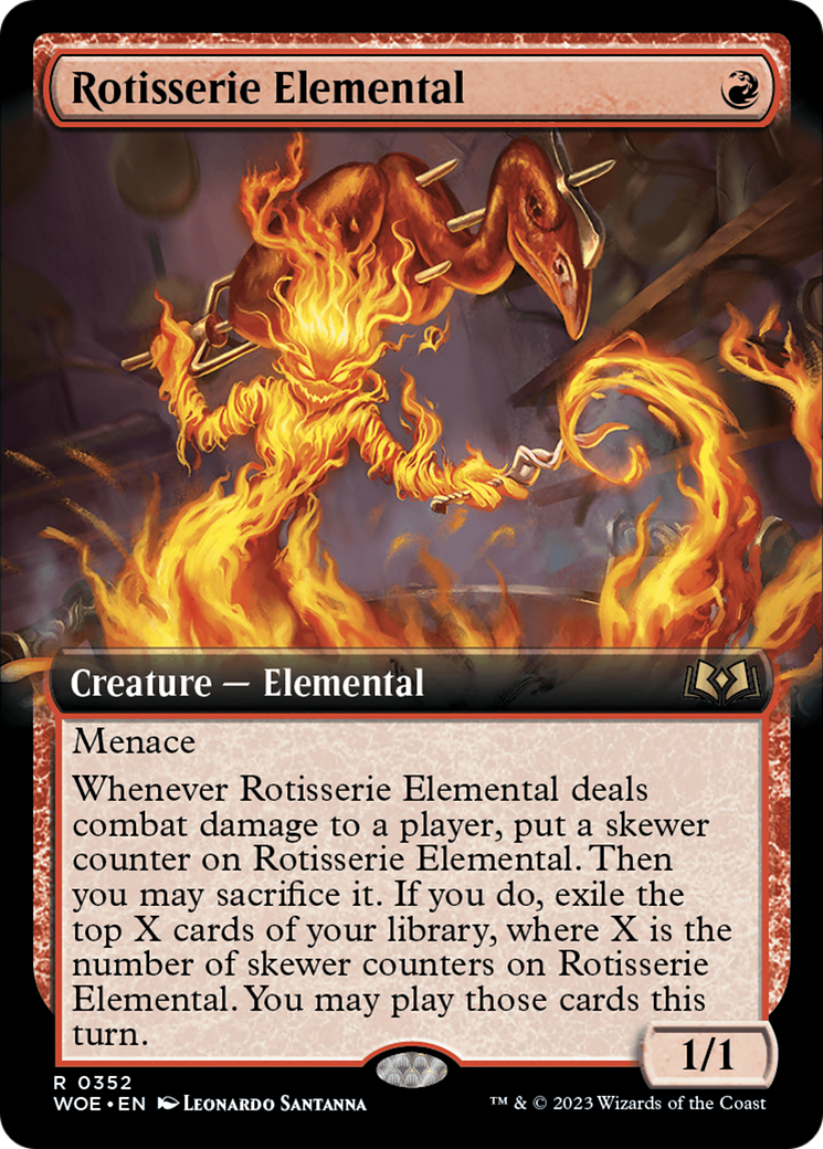 Rotisserie Elemental (Extended Art) [Wilds of Eldraine] | Anubis Games and Hobby