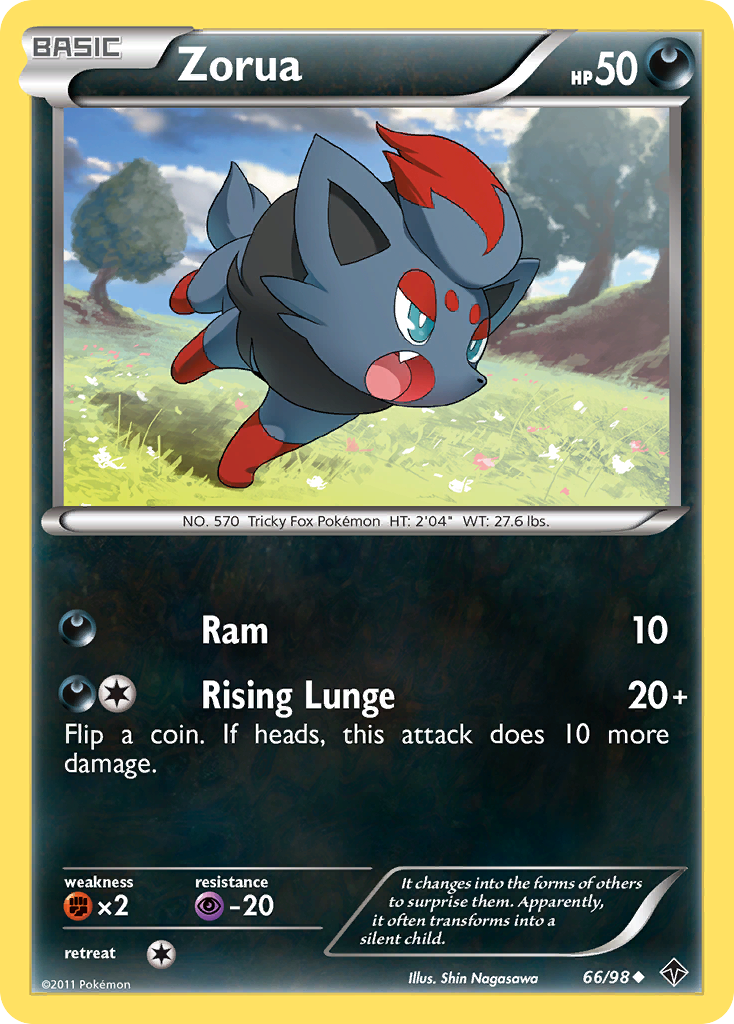 Zorua (66/98) [Black & White: Emerging Powers] | Anubis Games and Hobby