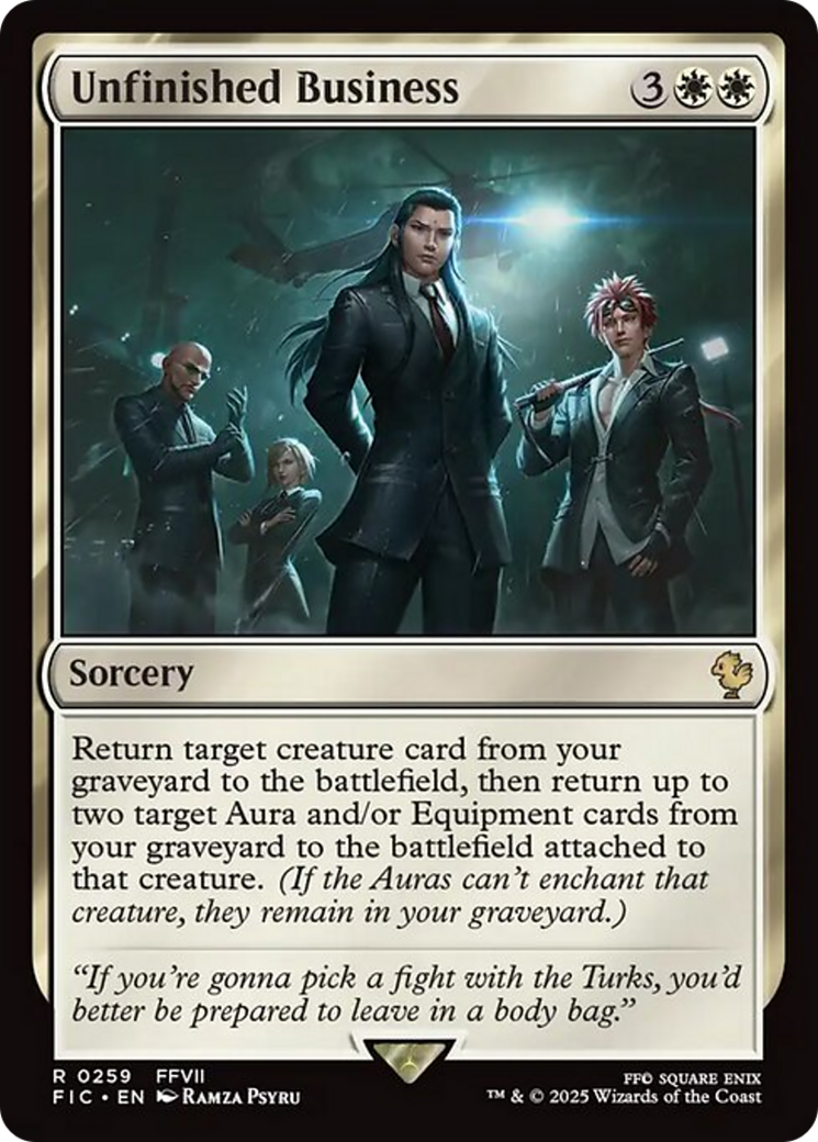 Unfinished Business [FINAL FANTASY Commander] | Anubis Games and Hobby