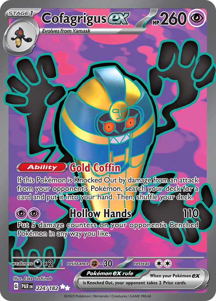 Cofagrigus ex (224/182) [Scarlet & Violet: Paradox Rift] | Anubis Games and Hobby