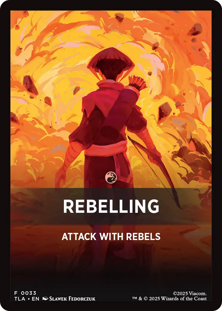 Rebelling Theme Card [Avatar: The Last Airbender Tokens] | Anubis Games and Hobby