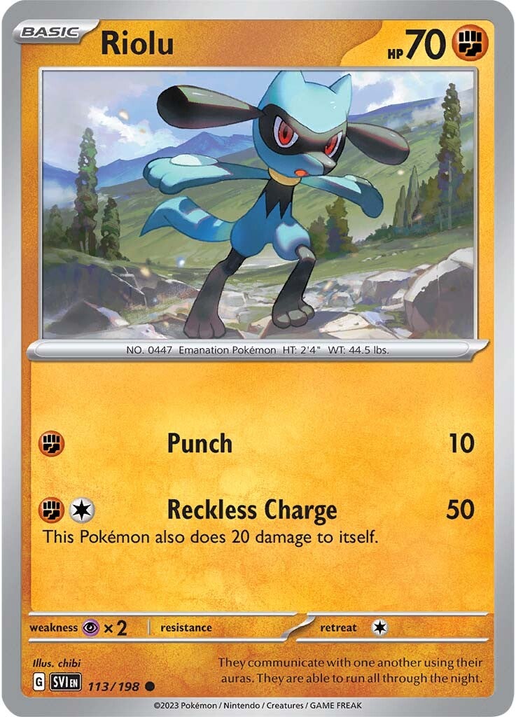 Riolu (113/198) [Scarlet & Violet: Base Set] | Anubis Games and Hobby