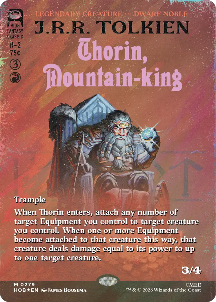 Thorin, Mountain-king (Borderless) (Surge Foil) [The Hobbit] | Anubis Games and Hobby