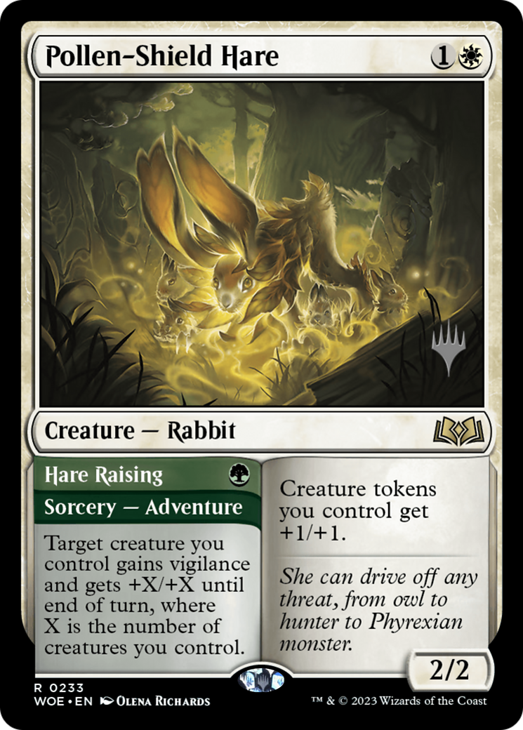 Pollen-Shield Hare // Hare Raising (Promo Pack) [Wilds of Eldraine Promos] | Anubis Games and Hobby