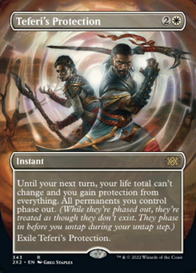 Teferi's Protection (Borderless Alternate Art) [Double Masters 2022] | Anubis Games and Hobby