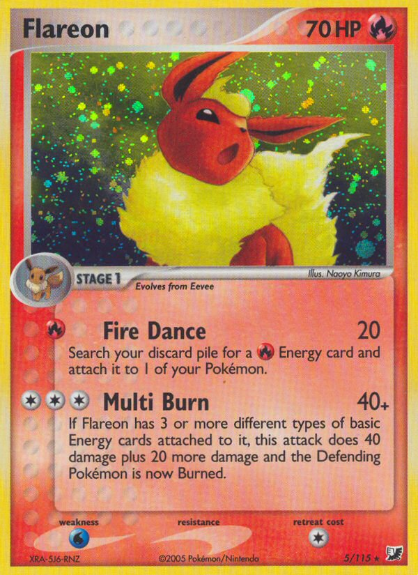 Flareon (5/115) [EX: Unseen Forces] | Anubis Games and Hobby