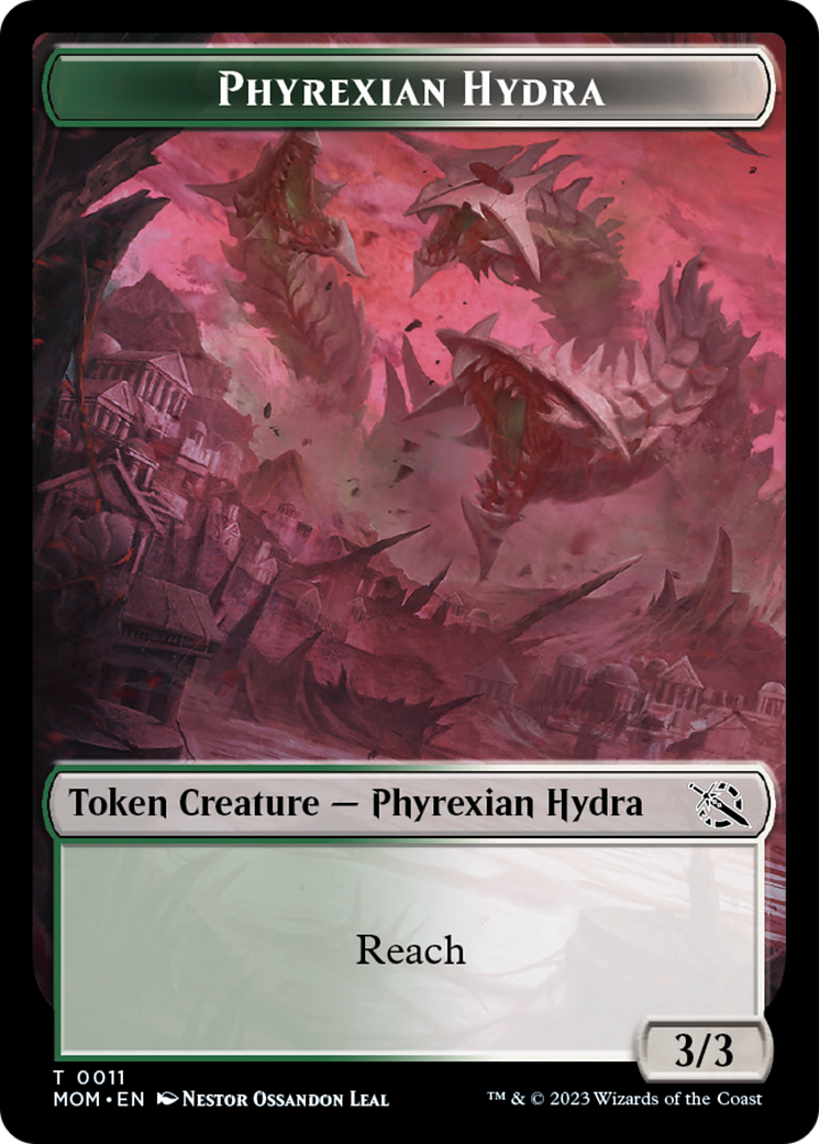 Warrior // Phyrexian Hydra (11) Double-Sided Token [March of the Machine Tokens] | Anubis Games and Hobby