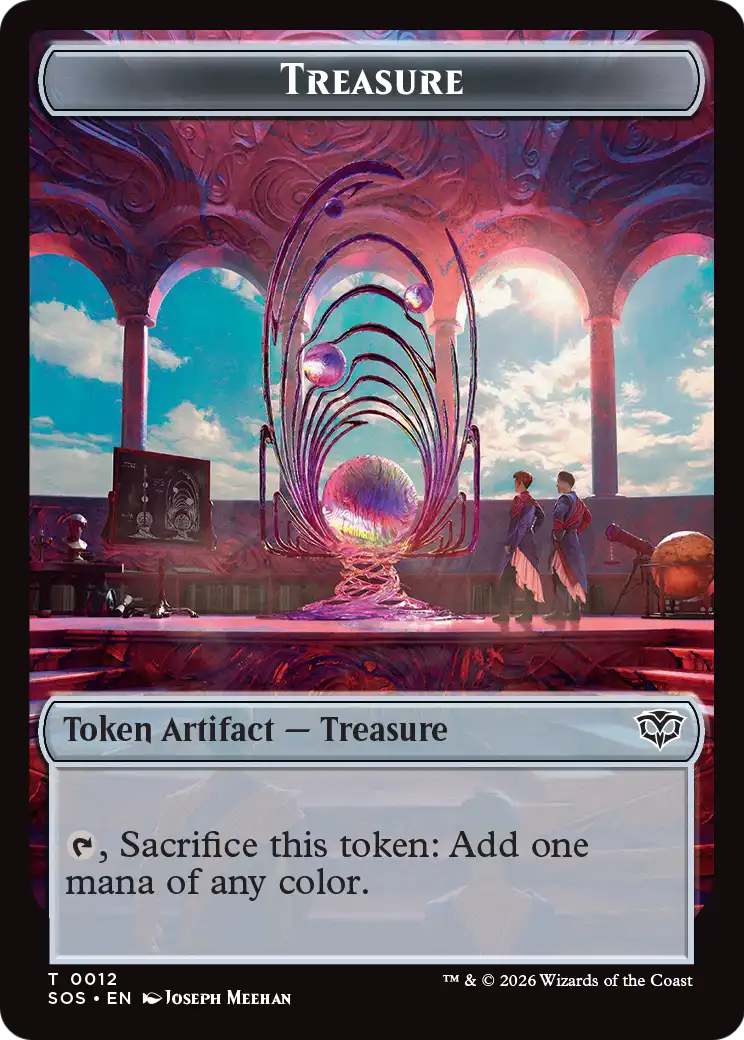 Treasure // Clue Token Double-Sided Token [Secrets of Strixhaven Tokens] | Anubis Games and Hobby