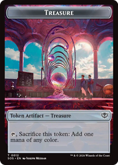 Treasure // Clue Token Double-Sided Token [Secrets of Strixhaven Tokens] | Anubis Games and Hobby