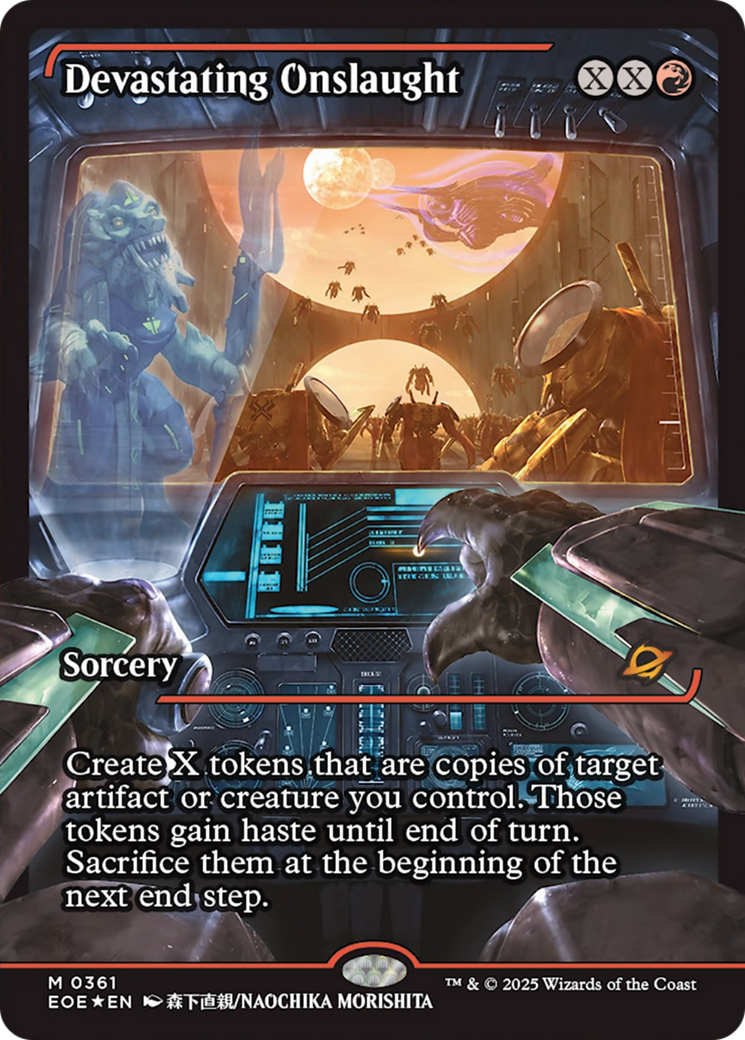 Devastating Onslaught (0361) (Showcase) [Edge of Eternities] | Anubis Games and Hobby