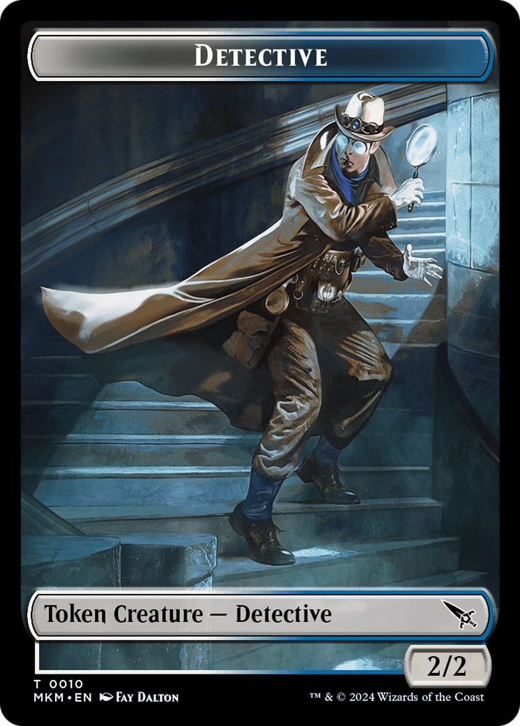 Detective // Spirit Double-Sided Token [Murders at Karlov Manor Tokens] | Anubis Games and Hobby