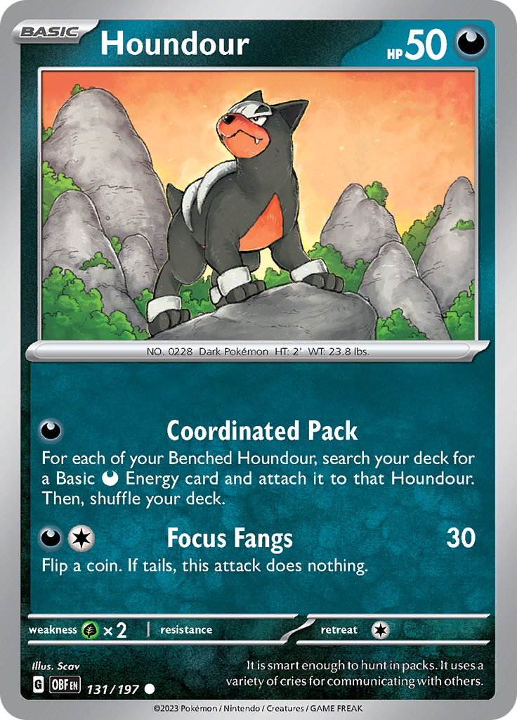 Houndour (131/197) [Scarlet & Violet: Obsidian Flames] | Anubis Games and Hobby