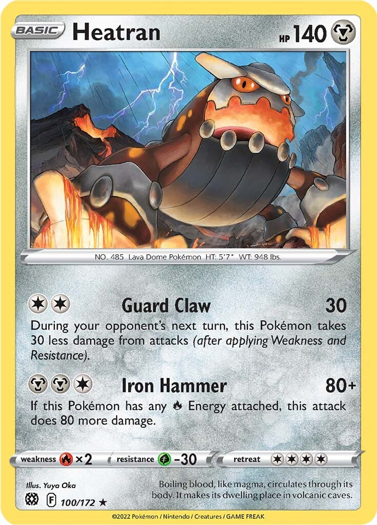 Heatran (100/172) [Sword & Shield: Brilliant Stars] | Anubis Games and Hobby