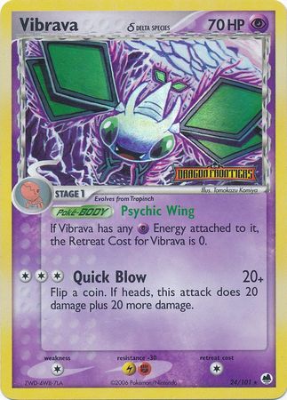Vibrava (24/101) (Delta Species) (Stamped) [EX: Dragon Frontiers] | Anubis Games and Hobby