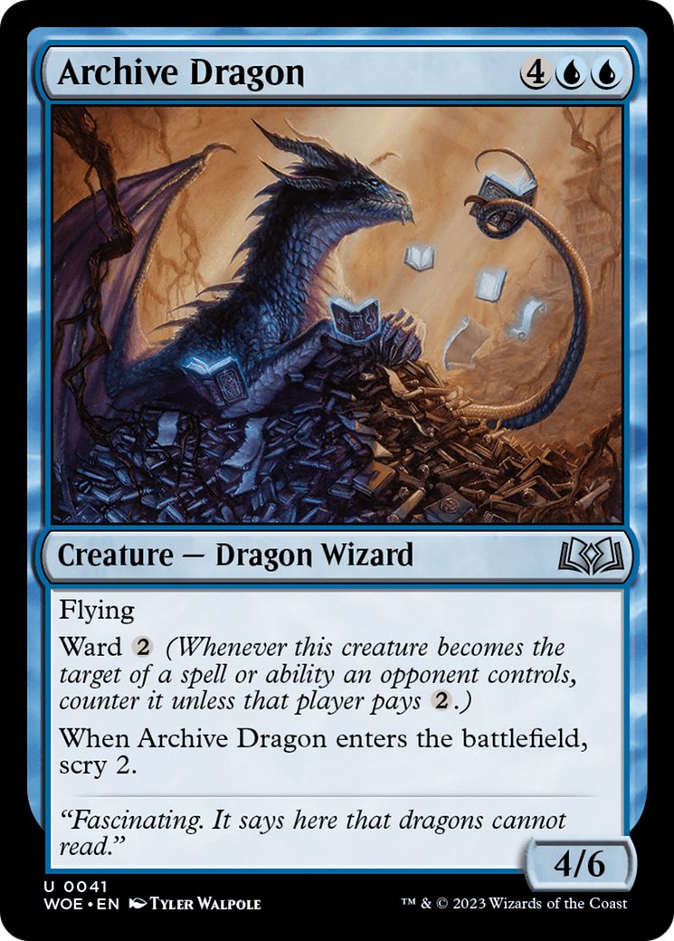 Archive Dragon [Wilds of Eldraine] | Anubis Games and Hobby