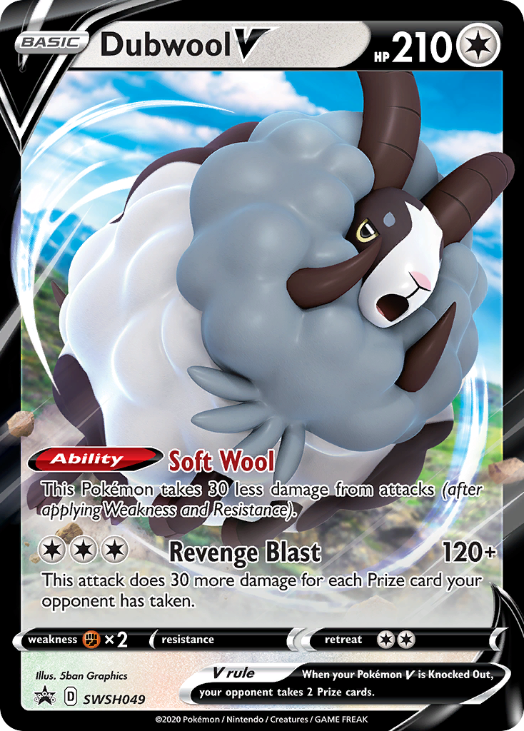 Dubwool V (SWSH049) (Jumbo Card) [Sword & Shield: Black Star Promos] | Anubis Games and Hobby