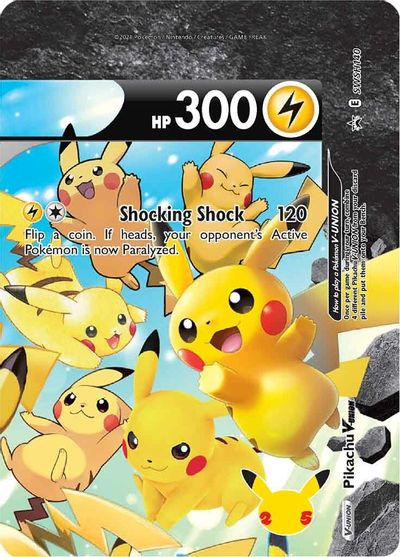 Pikachu V-UNION (SWSH140) (Celebrations) [Sword & Shield: Black Star Promos] | Anubis Games and Hobby