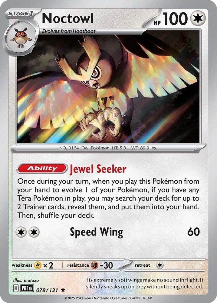 Noctowl (078/131) [Scarlet & Violet: Prismatic Evolutions] | Anubis Games and Hobby