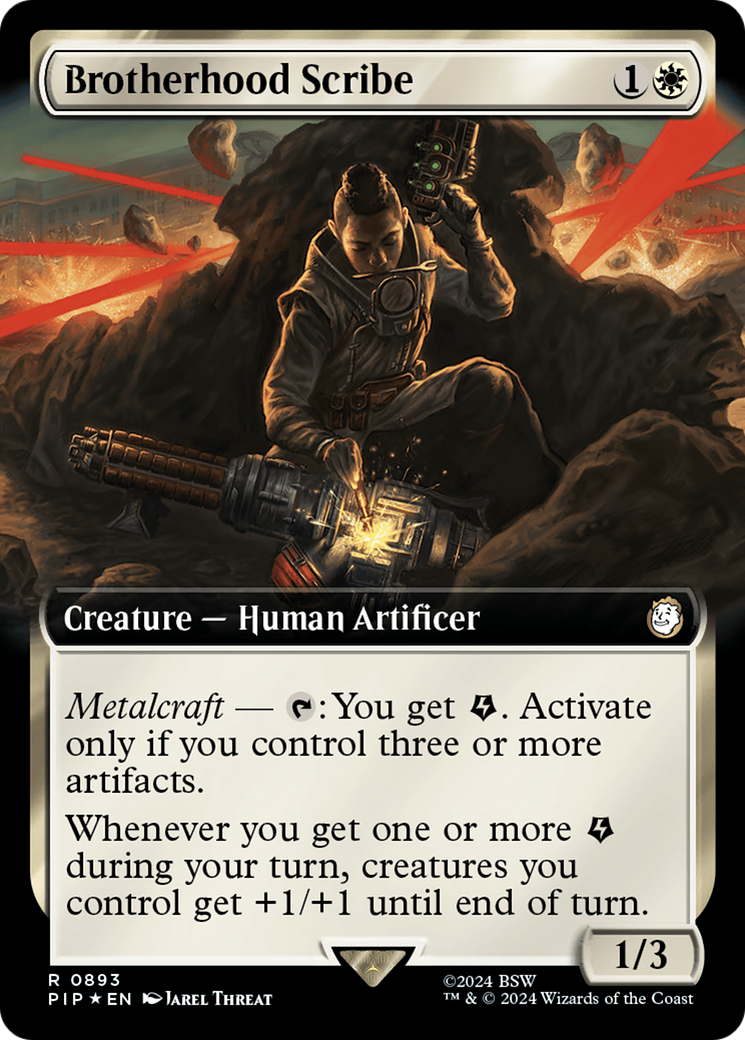 Brotherhood Scribe (Extended Art) (Surge Foil) [Fallout] | Anubis Games and Hobby