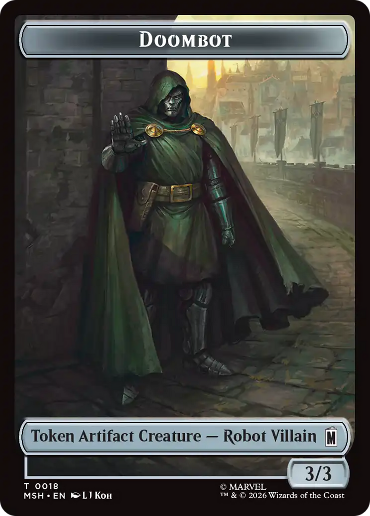 Merfolk // Doombot Double-Sided Token [Marvel Super Heroes Tokens] | Anubis Games and Hobby
