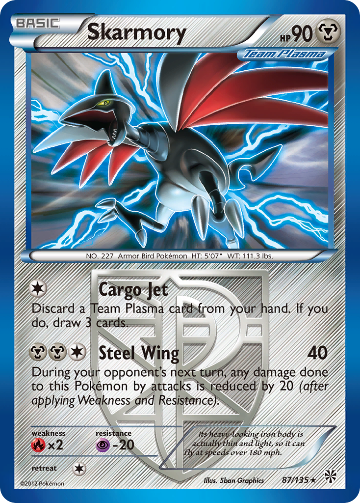 Skarmory (87/135) [Black & White: Plasma Storm] | Anubis Games and Hobby
