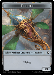 Goblin // Thopter Double-Sided Token [Bloomburrow Commander Tokens] | Anubis Games and Hobby