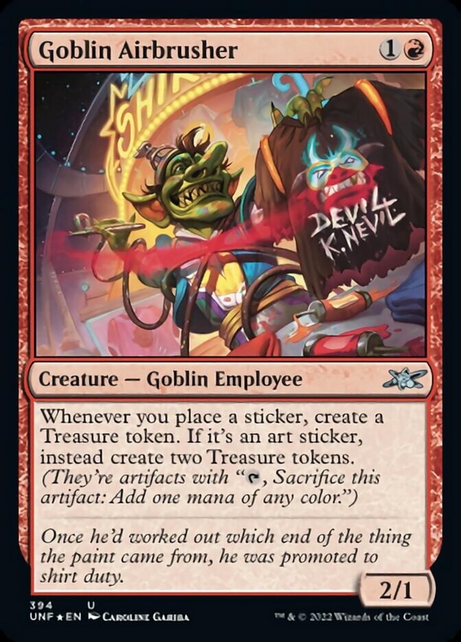 Goblin Airbrusher (Galaxy Foil) [Unfinity] | Anubis Games and Hobby