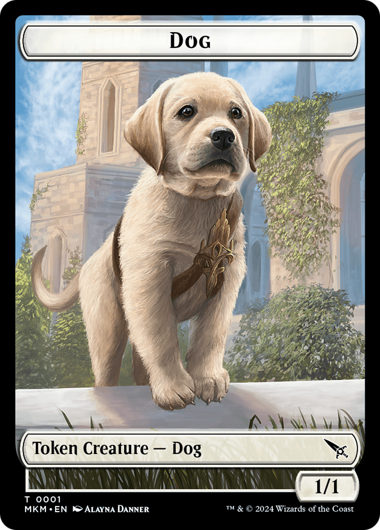 Dog Token [Murders at Karlov Manor Tokens] | Anubis Games and Hobby