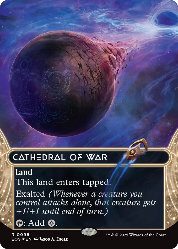 Cathedral of War (0096) (Borderless) (Galaxy Foil) [Edge of Eternities: Stellar Sights] | Anubis Games and Hobby