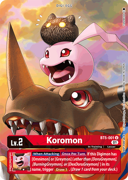 Koromon [BT5-001] (Premier Event) [Battle of Omni Promos] | Anubis Games and Hobby