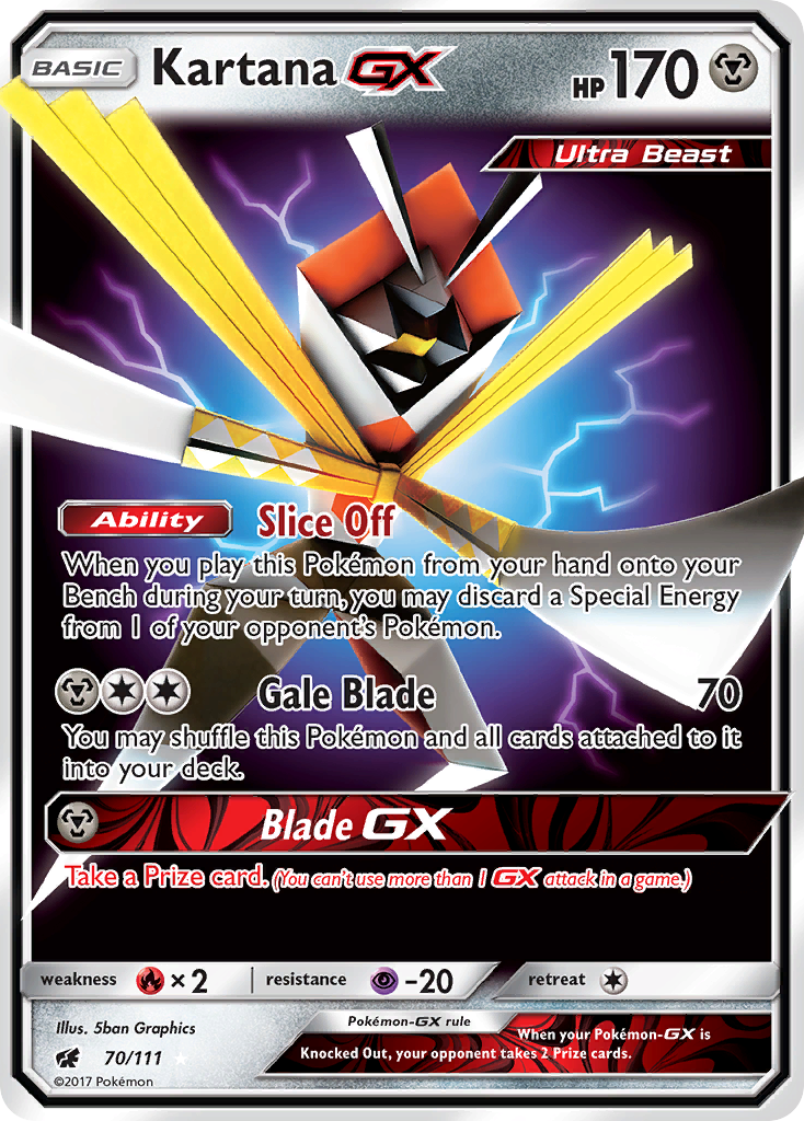 Kartana GX (70/111) [Sun & Moon: Crimson Invasion] | Anubis Games and Hobby