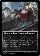 Bounty: Paq, Fleeting Filcher // Bounty Rules Double-Sided Token [Outlaws of Thunder Junction Commander Tokens] | Anubis Games and Hobby