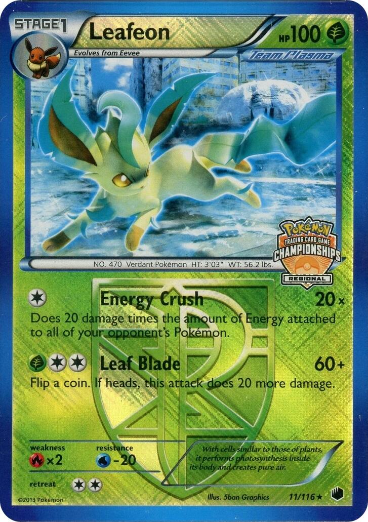 Leafeon (11)/116 (Regional Championship Promo) [League & Championship Cards] | Anubis Games and Hobby