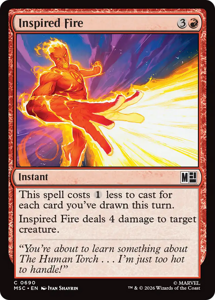 Inspired Fire [Marvel Super Heroes Commander] | Anubis Games and Hobby