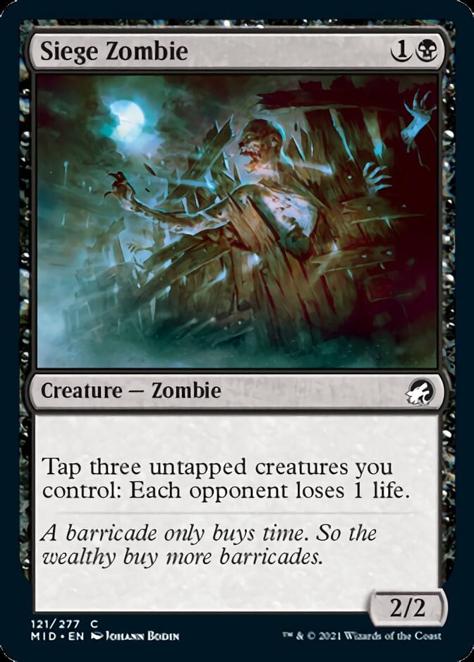 Siege Zombie [Innistrad: Midnight Hunt] | Anubis Games and Hobby