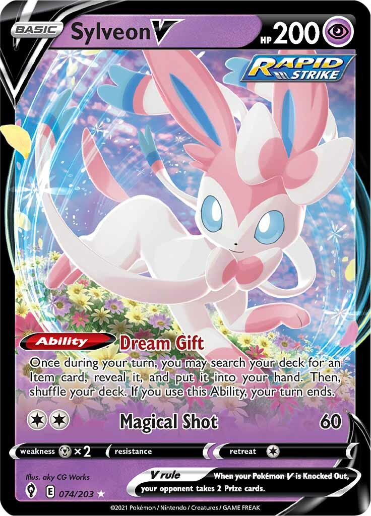 Sylveon V (074/203) [Sword & Shield: Evolving Skies] | Anubis Games and Hobby