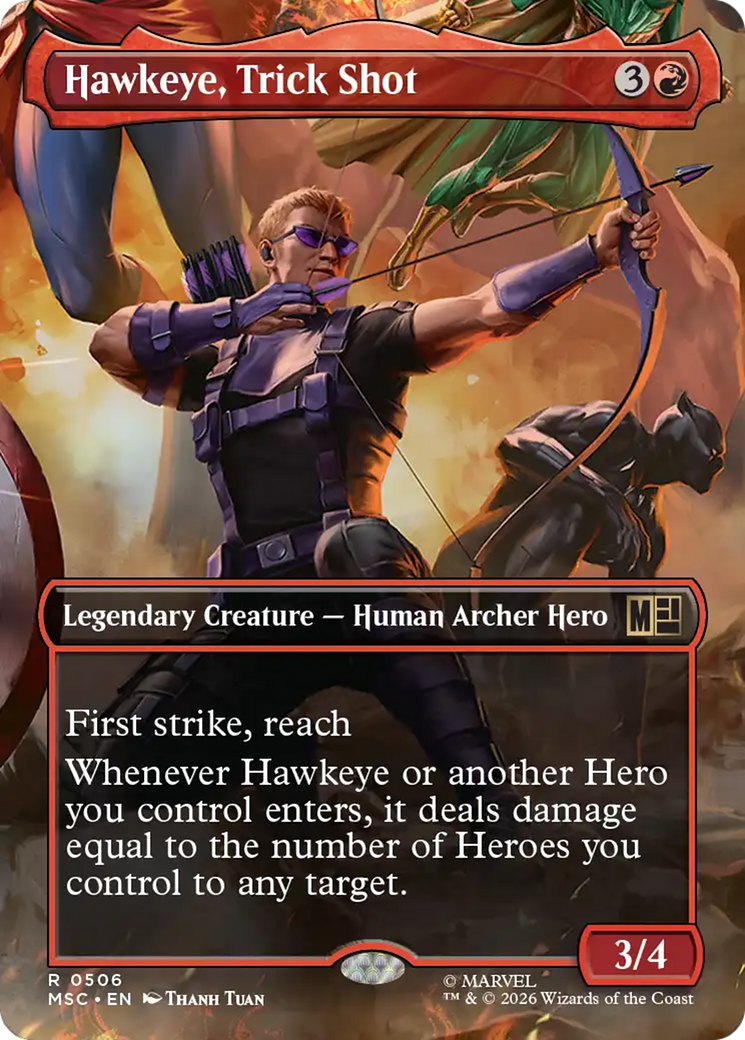 Hawkeye, Trick Shot (Borderless) [Marvel Super Heroes Commander] | Anubis Games and Hobby
